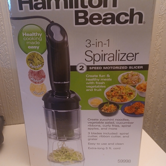 Hamilton Beach 3 In 1 Electric Spiralizer New Open Box - Picture 2 of 4